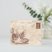 ヴィンテージ秋ポストカードスクラップブック紙 (スタンド正面)