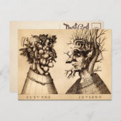 ヴィンテージ秋冬アートはがき ポストカード (正面/裏面)