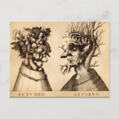 ヴィンテージ秋冬アートはがき ポストカード (正面)