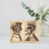 ヴィンテージ秋冬アートはがき ポストカード (スタンド正面)