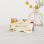 ヴィンテージ秋感謝祭ディナーテーブルプレイスカード プレイスカード (裏面)