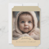 ヴィンテージ秋植物学2写真生誕発表 招待状 (裏面)