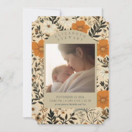 ヴィンテージ秋植物学2写真生誕発表 招待状