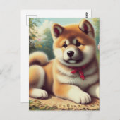 ヴィンテージ秋田油彩画 ポストカード (正面/裏面)