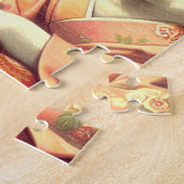 ヴィンテージ秋田絵画犬 ジグソーパズル (側面)