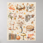 ヴィンテージ秋秋エッセンシャルブックフード美学 ポスター (正面)