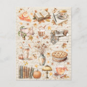 ヴィンテージ秋秋エッセンシャルブックフード美学 ポストカード (正面)