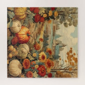 ヴィンテージ秋秋カントリーサイドファームバーンパンプキンス ジグソーパズル (横)