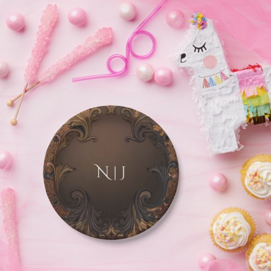 ヴィンテージ秋秋金ゴールド葉施設結婚品 ペーパープレート (パーティー)