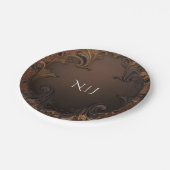 ヴィンテージ秋秋金ゴールド葉施設結婚品 ペーパープレート (アングル)