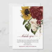 ヴィンテージ秋秋開花悔やみや弔慰 サンキューカード (正面)