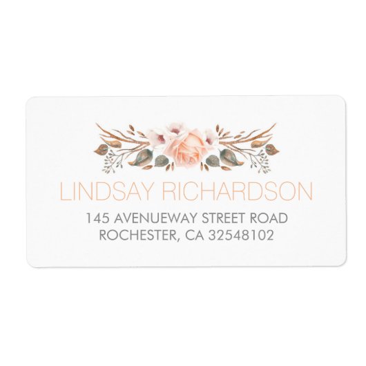 ヴィンテージ秋素朴ウッドランド庭園の結婚式 ラベル (正面)