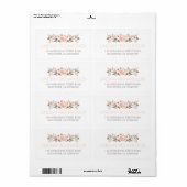 ヴィンテージ秋素朴ウッドランド庭園の結婚式 ラベル (フルシート)