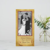 ヴィンテージ秋素朴国結婚フローラ サンキューカード (スタンド正面)