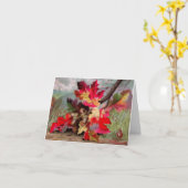 ヴィンテージ秋至グリーティングカード カード (黄色い花)