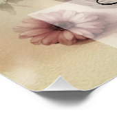 ヴィンテージ秋花パステル絵を描水彩 ポスター (コーナー)