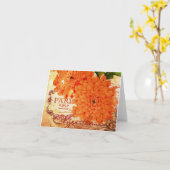 ヴィンテージ秋菊 カード (黄色い花)