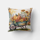 ヴィンテージ秋"収穫喜び"、秋の収穫、秋 クッション (裏面)