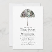 ヴィンテージ秋 – 秋ホワイトバーチャルシャワー 招待状 (正面)