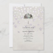 ヴィンテージ秋 – 秋ホワイトブライダルシャワー 招待状 (正面)