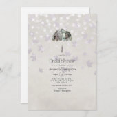 ヴィンテージ秋 – 秋ホワイトブライダルシャワー 招待状 (正面/裏面)