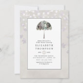 ヴィンテージ秋 – 秋ホワイトブライダルシャワー 招待状 (正面)