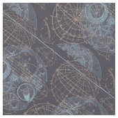 ヴィンテージ科学のさし絵 ファブリック (クローズアップ)