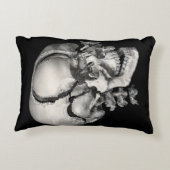 ヴィンテージ科学人間解剖学アンティークスカル アクセントクッション (裏面)