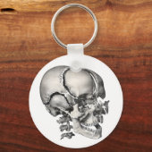 ヴィンテージ科学人間解剖学アンティークスカル キーホルダー (正面)