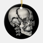 ヴィンテージ科学人間解剖学アンティークスカル セラミックオーナメント (正面)