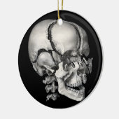 ヴィンテージ科学人間解剖学アンティークスカル セラミックオーナメント (左)