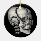 ヴィンテージ科学人間解剖学アンティークスカル セラミックオーナメント (裏面)