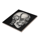 ヴィンテージ科学人間解剖学アンティークスカル タイル (側面)