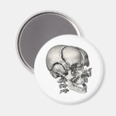 ヴィンテージ科学人間解剖学アンティークスカル マグネット (正面/裏面)