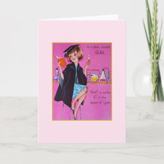 ヴィンテージ科学卒業カード専攻の カード (正面)