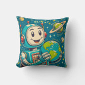 ヴィンテージ科学宇宙好奇心の発見ロボット クッション (正面)
