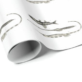 ヴィンテージ科学NZの魚-管およびランタンの魚 ラッピングペーパー (ロールコーナー)