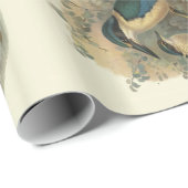 ヴィンテージ科学NZの鳥-カワセミ ラッピングペーパー (ロールコーナー)