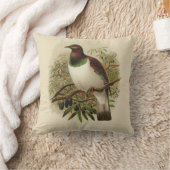 ヴィンテージ科学NZの鳥- Kereruの正方形のクッション クッション (ブランケット)