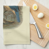 ヴィンテージ科学NZの鳥- NZのカワセミ キッチンタオル (四つ折り)