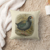 ヴィンテージ科学NZの鳥- Takaheの正方形のクッション クッション (ブランケット)