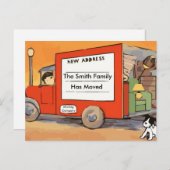 ヴィンテージ移転付き住所はがきの変更 案内ポストカード (正面/裏面)