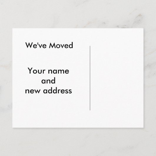 ヴィンテージ移転付き住所はがきの変更 案内ポストカード (裏面)