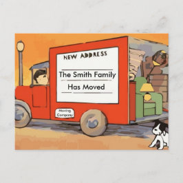 ヴィンテージ移転付き住所はがきの変更 案内ポストカード