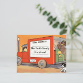 ヴィンテージ移転付き住所はがきの変更 案内ポストカード (スタンド正面)