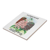 ヴィンテージ種パケットアート、キャンディトゥフトガーデンの花 タイル (側面)