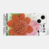 ヴィンテージ種パケットアート、コスモスの庭の花 Case-Mate iPhoneケース (裏面 (横))