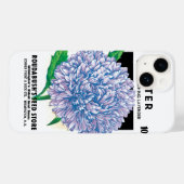 ヴィンテージ種パケットアート、紫のアスターの花 Case-Mate iPhoneケース (裏面 (横))