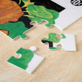 ヴィンテージ種パケットラベルアート、ナスターチウムの花 ジグソーパズル (側面)