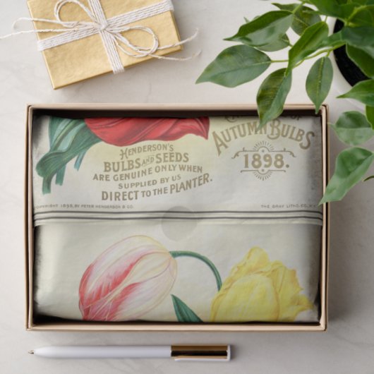 ヴィンテージ種子カタログヘンダーソン秋の球根1898 薄葉紙 (ギフト)
